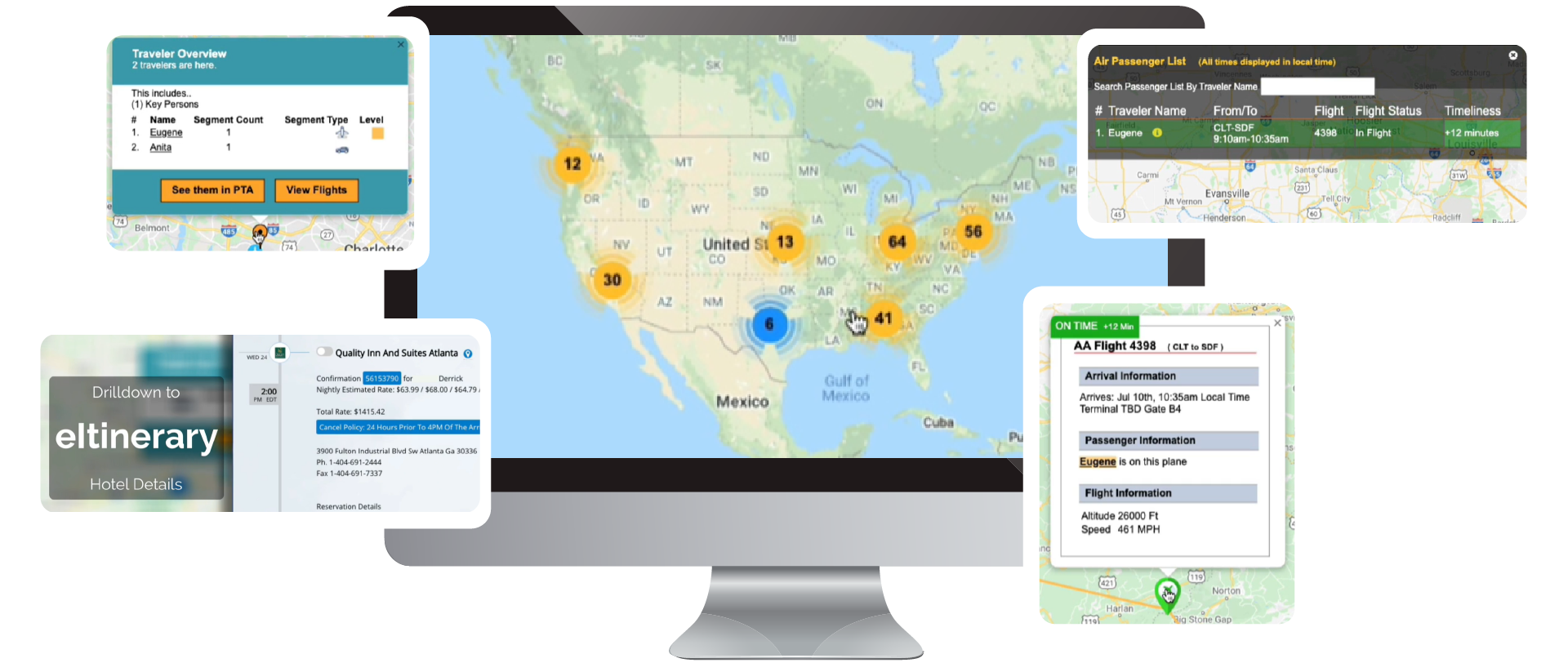 Real-time traveler tracking with PeopleMap