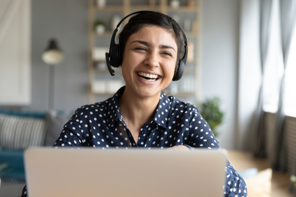 Smiling Customer Service Agent