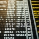 Air Travel Board showing closed gates